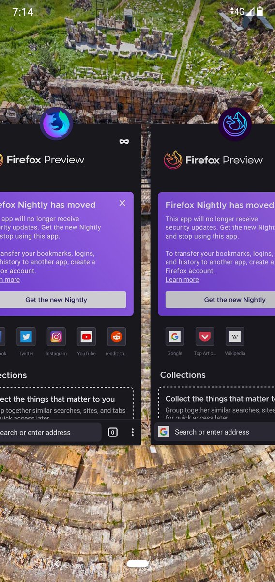 JoGarWeb's tweet image. Ay Mozilla.... ¿Ahora qué #FirefoxPreview Nightly es el bueno? 🤦🏻‍♂️
Ambas versiones del Play Store muestran el mismo mensaje, pero ambos enlaces mandan al Nightly de Fennec, es decir, que el de la izquierda es el bueno.