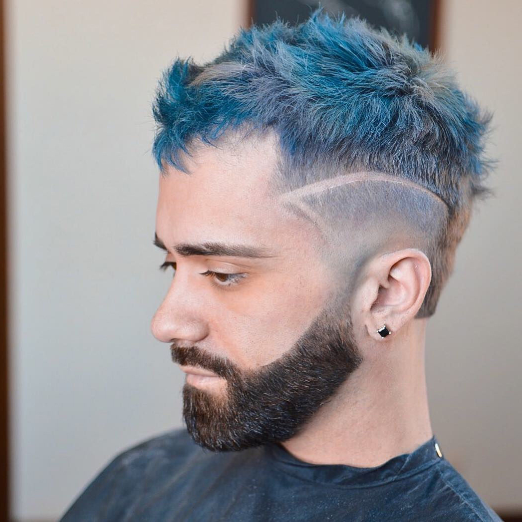 Barbarian Style on Twitter: Disconnected Undercut for Men with Messy Blue Hair #barbarianstyle #undercut #undercutmen #undercuthairstyle #undercutnation #undercuts #hairstyle #haircut Find More Impressive Short ...