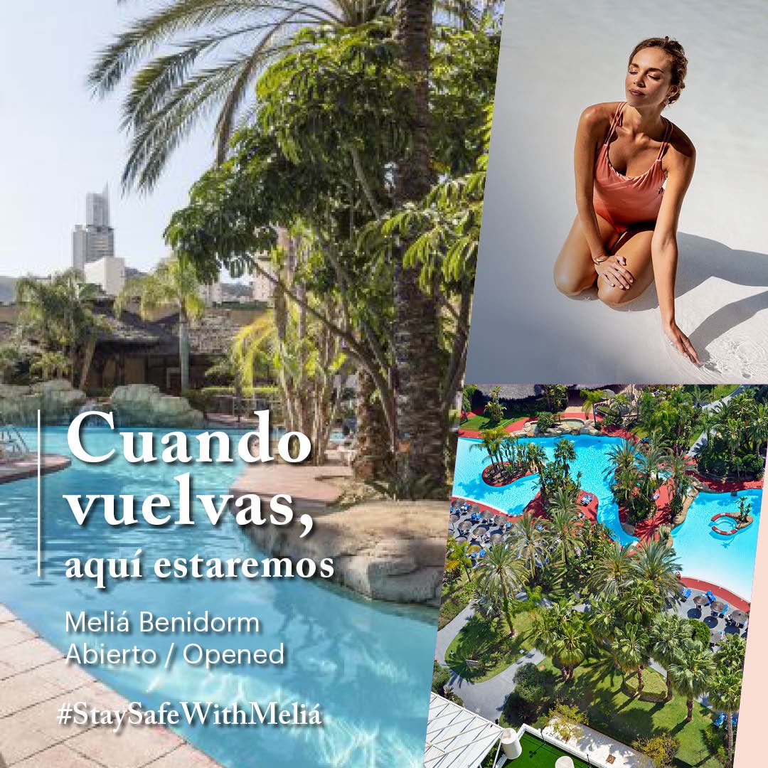 Cuando vuelvas, estaremos aquí para cuidarte. Ya puedes volver a#Benidorm, desde nuestro icónico Meliá Benidorm. Disfrutarás como siempre, de la playa, de nuestro micro-clima, la gastronomía, y la pasión de todo el equipo, con las máximas garantías de seguridad #StaySafeWithMelia