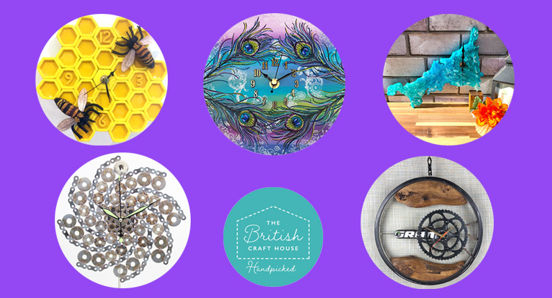 Some beautiful handmade clocks to share this week for #TeamworkThursday <a href="/BritishCrafting/">BritishCraftHouse</a>. Made by the these artisans: Peacock clock <a href="/DewDropCraftsIW/">Julie Maginn</a>, Resin clock <a href="/NorthSmuggler/">Northern smuggler</a>, Washer clock <a href="/RevoArtworks/">Revolution Artworks</a>, Bike wheel clock @PsycoVeloDesign, Bee clock is mine. #handmadeclocks