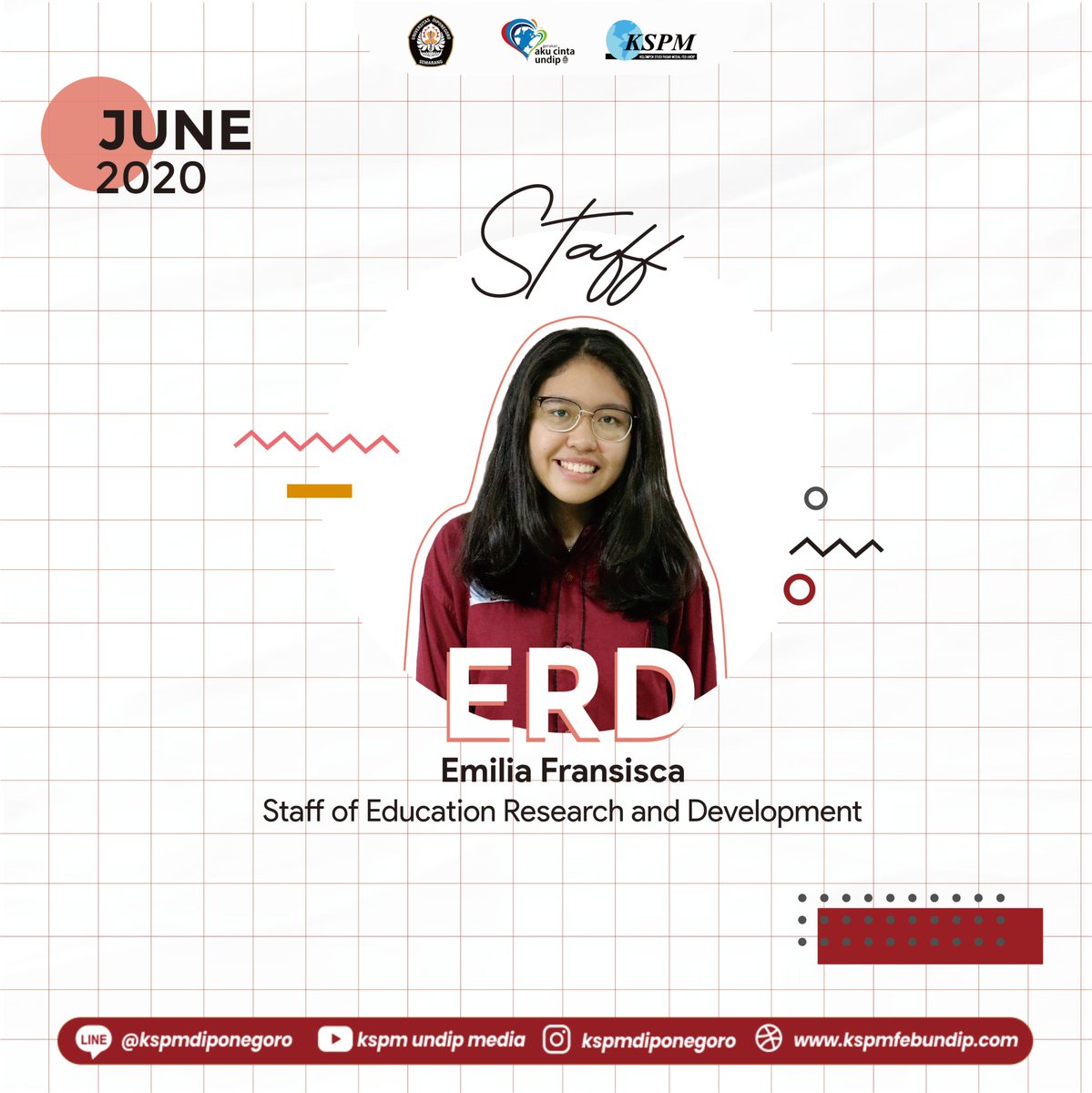 [CONGRATULATIONS]

KSPM FEB Undip congratulates to 
Alfi Shafira Khairunnisa and Emilia Fransisca on your achievement as Manager &amp; Staff of  the Month (June 2020). Thank you for your hard work, keep up your good performance and always give your best!