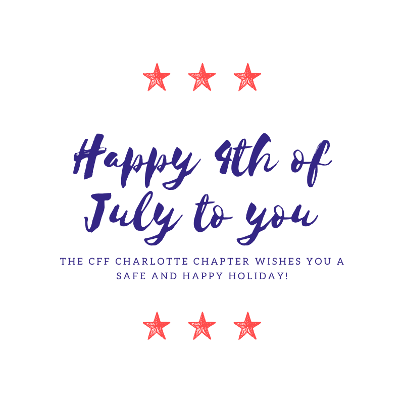 CFF_CLT's tweet photo. The CFF offices will be closed Thursday, July 2nd and Friday, July 3rd in observance of the Fourth of July holiday 🎆 https://t.co/zW1KCEzeBx