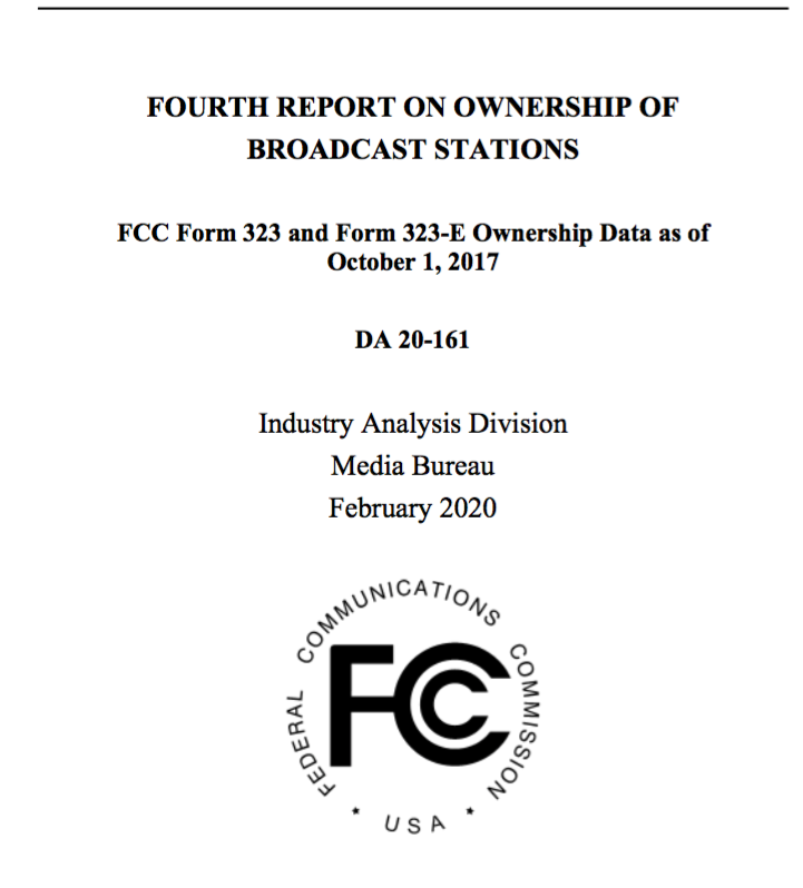 ChristopherTerr's tweet photo. Neat: @FCC : 33,553 Broadcast Stations in the U.S.

Less Neat: Catastrophically low levels of ownership and operation of these stations by women and/or minorities.

In a couple of weeks these two realities will come into conflict as @prometheusradio v. FCC (IV) moves forward. https://t.co/xIXYp1L5C5