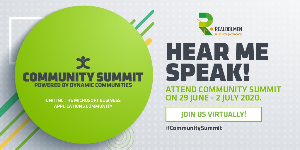 📣📣📣Hear me speak at #CommunitySummit! 
Today at 12:45PM CEST, I'll go into #PowerBI dataflows, and why they're a great fit for you. 30 minutes, with a lot of content! 😉
👉 summiteurope.com/agenda/session…