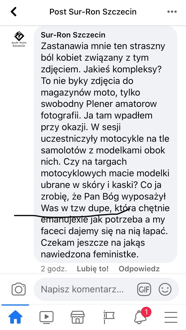 JavaGirlPL's tweet image. „What will I do that God has equipped you with the so-called a**, which you willingly show as needed, and you have us (based on that). I am still waiting for some haunted feminist.&quot; Sur-ron Szczecin. @surronchina, @surronbikes do you agree? linkedin.com/posts/emilia-l…