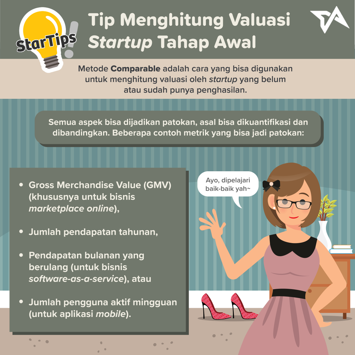 TechinAsia_ID's tweet photo. Ada sedikit contekan nih~

Untuk kamu yang sedang menyusun valuasi startup di tahap awal, bisa simak infografis ini ya!
Jangan pelit, bagi juga contekan ini ke teman-teman startup lainnya.

#Startip #Valuasi #Funding #Startup #TechinAsiaID https://t.co/P3zG95aItQ