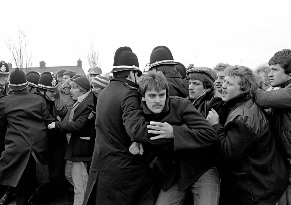 80s economic & political atmosphere was toxic, it was very hard and male. There was nothing to do but wait to leave. 1984 Miners Strike - Steelworkers came out in solidarity with Miners. At the picket line near our school, I remember fights between police and strikers  #SWOS20