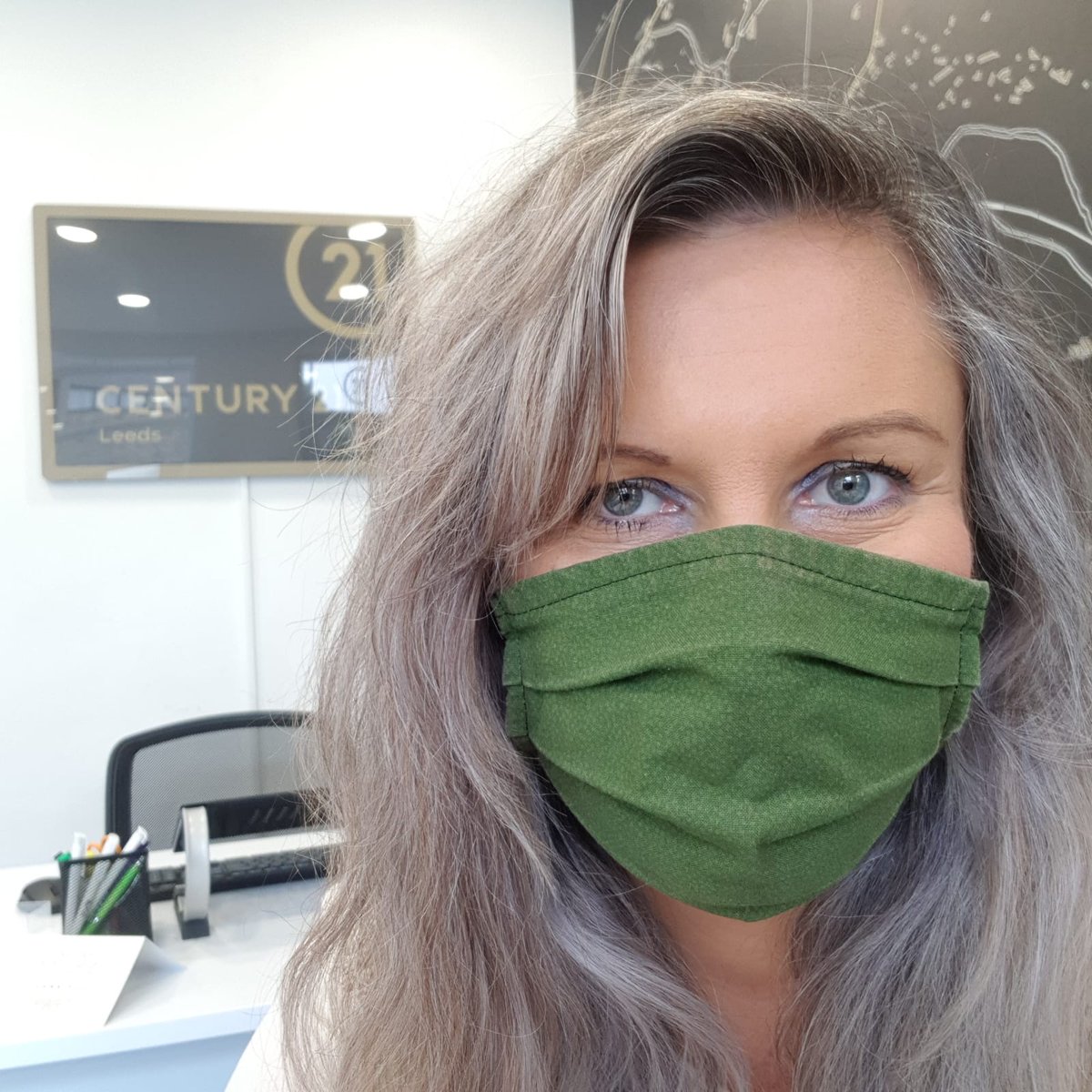 Century21Leeds's tweet photo. I'm so happy to be back in office. No usual  distractions of working from home. I can fully concentrate. Just wondering why I bothered putting lipstick on as will be wearing mask most of the day. I think it's a habit when getting ready for work I put lipstick on. 
#century21leeds https://t.co/5k0ksx7fM3