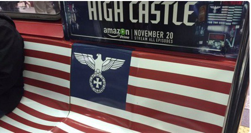 From recent pop culture, here is the eagle as a symbol of the fictitious Nazi-occupied United States from  @amazon's Man in the High Castle series.