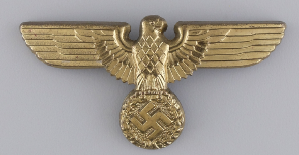 Here is the eagle on a Nazi political officer badge.