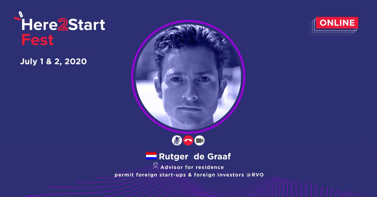here2start_NL's tweet photo. You want to move to the NL to start your own business? Meet Rutger de Graaf from RVO this afternoon at #Here2StartFest, from 3 to 7 pm CEST, to talk about Startup Visa and Subsidies. 

👉 Don't miss it out: https://t.co/8TyftUgDwc  

#successfulbusiness #businessgoals https://t.co/GSPhbxGcHu