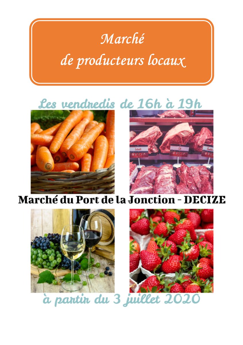 PortdeDecize's tweet photo. ‼️ Bonne nouvelle ‼️
Le marché du vendredi soir reprend ce vendredi 3 juillet !
Rendez-vous sous la grande halle du Port de Decize tous les vendredis de 16h à 19h ! 🍎🍆🥑🥦🍊🍋🍓🥕🥖🥩🥓🥚🧀🍞 – à Port de Decize La Jonction. https://t.co/hmQYZI16y7
