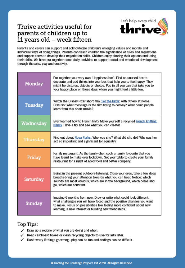 SpringfieldJun1's tweet photo. More fantastic activities for our families to use to support social and emotional development from @ThriveApproach https://t.co/eZKSwZlrJk