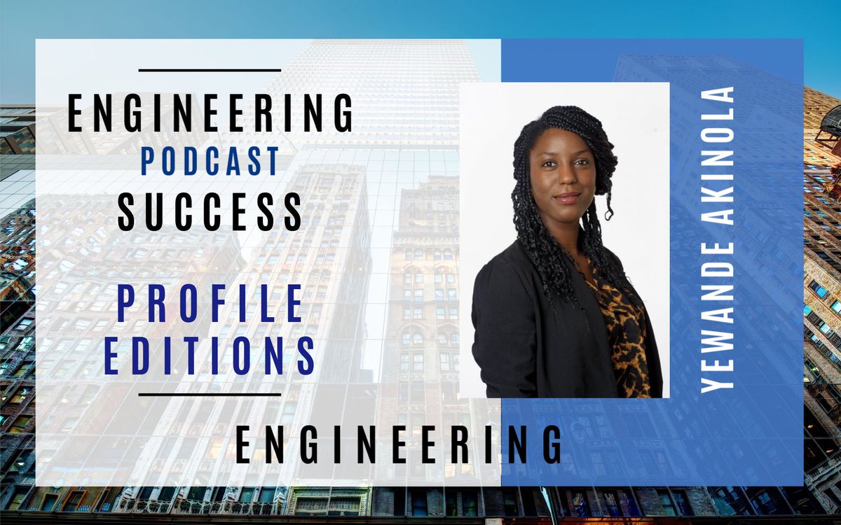 Are you thinking about a #career in #engineering? Listen to the super amazing <a href="/YeWanDae/">Yewande Akinola MBE</a> on <a href="/EngPodcast/">Engineering Success</a> Profile Editions now: youtu.be/F6k2E3BnCB0 #engineer #graduate #apprentice #RoleModel <a href="/UTCLeeds/">UTC Leeds</a> <a href="/TheIET/">The IET​</a> <a href="/STEMLearningUK/">STEM Learning</a> <a href="/InspiringSTEM_N/">InspiringSTEM Network</a> <a href="/LDEUTC/">LDE UTC</a> <a href="/ICE_engineers/">ICE</a> <a href="/CCWCareers/">Whitby (North Yorks) Schools Careers</a>