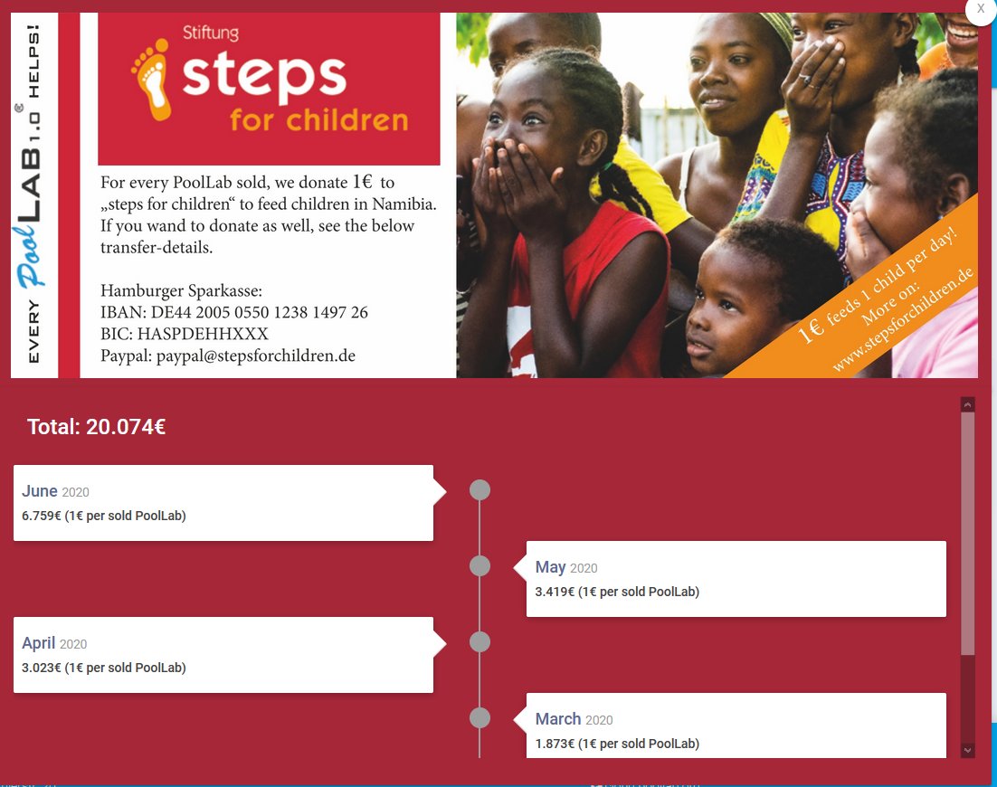 Water_id_GER's tweet photo. Once again really happy to help kids in need.
With every PoolLab sold we donate 1 € to Steps for Children in Namibia, to feed children in need.

If you want to help as well, visit https://t.co/YruL9ANh5w for bank details of steps for children. https://t.co/vyVhTThB8N