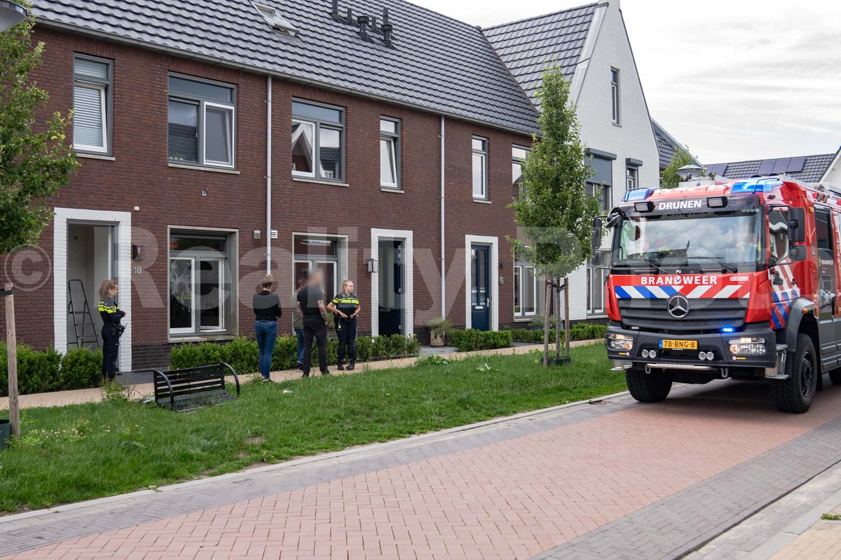 Melding brandweer Slotgracht Drunen