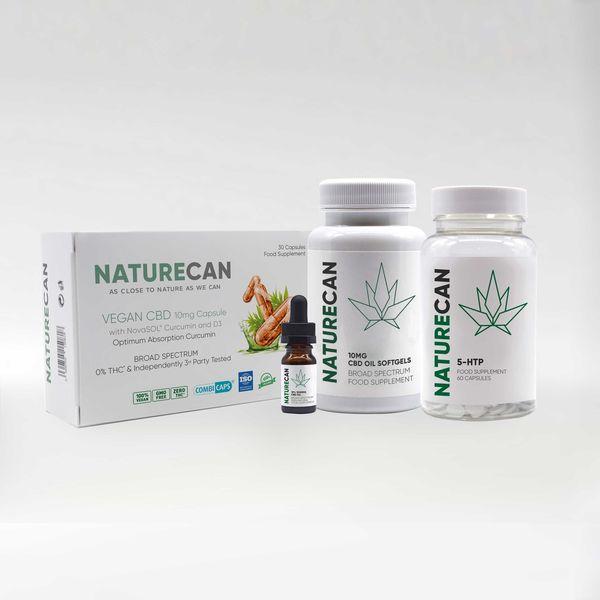 From Naturecan The Nighttime Bundle Improve your evening routine with a specifically selected bundle of high-quality 10% CBD oil, natural curcumin-powered capsules, and convenient 10mg softgels – certified lab-tested and THC free. cbdaplenty.com/naturecan