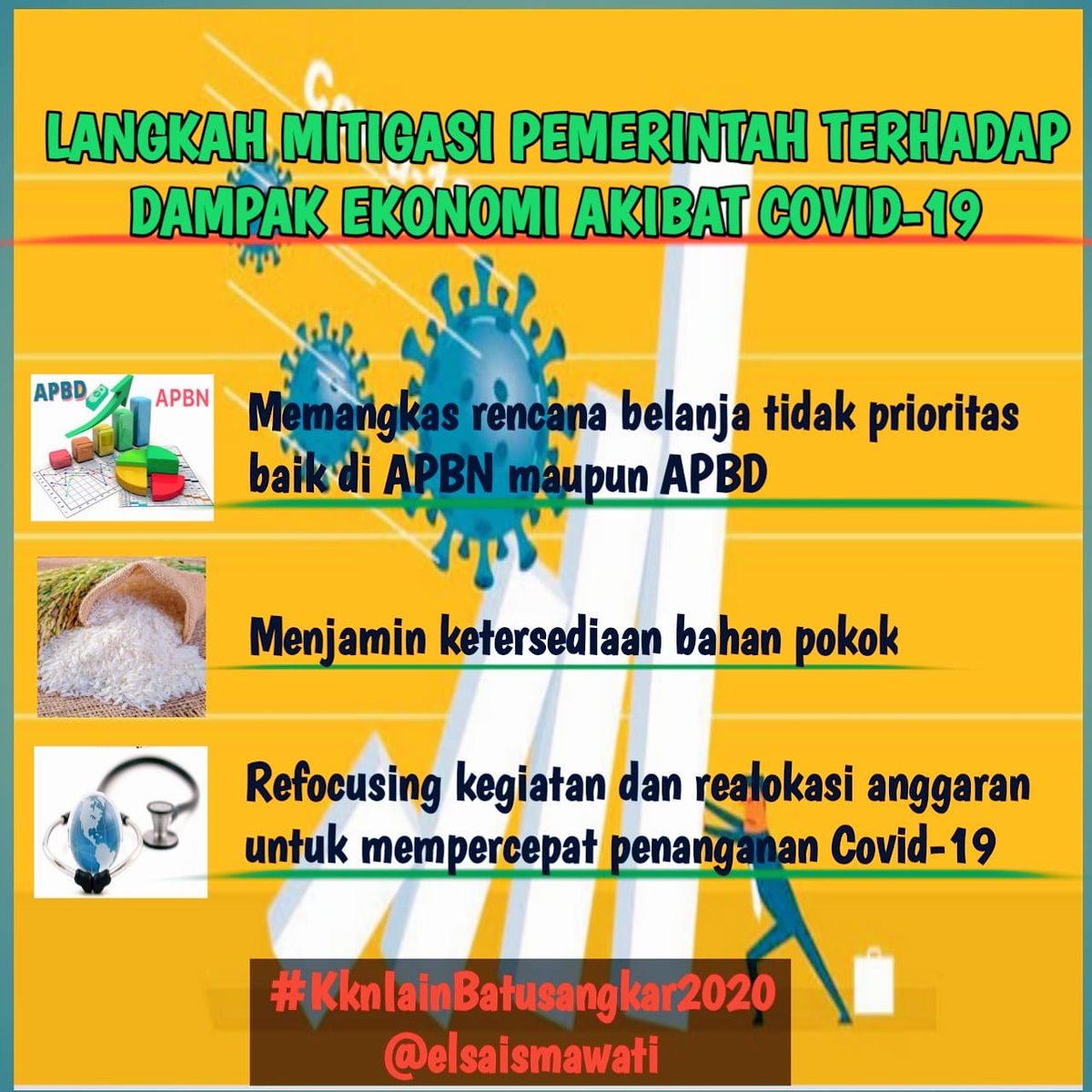 IsmawatiElsa's tweet photo. Poster ke -6
Assalamualaikum teman-teman🙏🏻
Mohon bantuan like, komen dan share teman-teman
Untuk kelancaran dan kesuksesan KKN-DR aku
Terima kasih🙏🤗 
#KknIainBatusangkar2020
#KKN-DR
#PerbankanSyariah
https://t.co/HdGK90O1sI https://t.co/M0UFdQa9zB