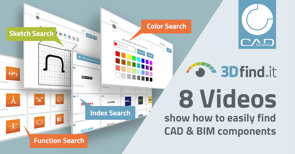 BIMcatalogs's tweet photo. This is how engineers &amp; architects find suitable #CAD &amp; #BIM components in times of #digitization. The videos show how easy it is with https://t.co/rHH37YSY4g: https://t.co/6vtFZ0rGc1

#poweredbyCADENAS #engineering #architectur #3Dfind #DigitalTwin #SearchEngine #ShapeSearch #3D https://t.co/4eY2nZUrS5