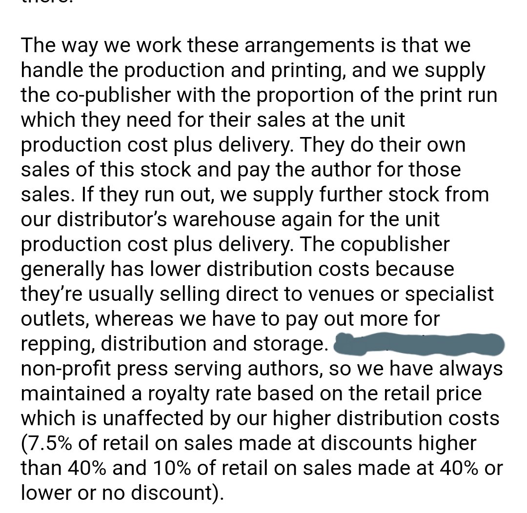 ...then they move on to brag about royalties when we pay better royalties.  @flippedeye has never paid royalties of less than 12% on full collections or prose work regardless of the discount we sell at. We make sure we negotiate discounts that allow us to pay or we pull out!