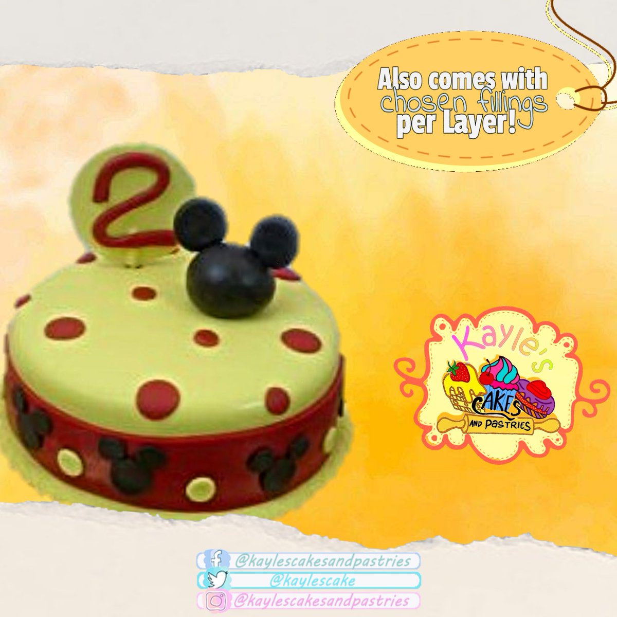 kaylescake's tweet photo. If you want something extra special, customized cakes are just for you!
Order now, and we'll create your sweet style of perfection for all occasion!
#Kayle'sCakesAndPastries
#CustomizedCakes⠀
#DesignCakes
#ThemedCakes
#FondantCakes⠀
#Boiled-IcingCakes
#Yellow-ThemedCakes https://t.co/Owi1p3sMx4