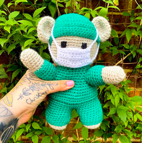 How adorable is this NHS teddy bear by Sass & Sew Cross Stitch (Etsy.com/shop/sassandsew)? 💚🧸🩺

Head over to BlessOurHeroes.org to show our real life Health Heroes some love! 🚑🙌🏼

#ThankYouNHS #NHSBear #NHS #TeddyBear #NHSHeroes