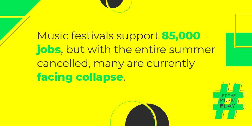 We, along with many others today, are imploring the government to provide support for the live music industry. We hope you will too. #LetTheMusicPlay