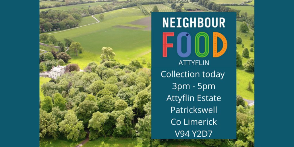 Collection day!
We look forward to welcoming our shoppers this afternoon.  Enjoy the long, leisurely drive through the grounds of the historic 250 acres demesne when you arrive at <a href="/attyflinestate/">Attyflin Estate</a> to collect your purchases!
#LimerickEdgeEmbrace
#thisisirishfood
#NeighbourFood