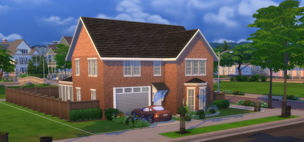 SimBexBlue's tweet photo. My current WIP is a British home 🇬🇧 @TheSims #ShowUsYourBuilds #Britishhome #homesweethome #UK #Sims4 https://t.co/OKJNRCWjhW