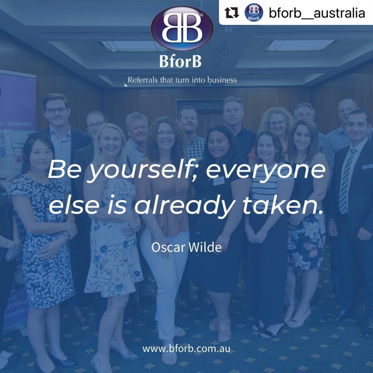 Wise words from @bforb__australia Be authentically you. 
#Repost with <a href="/make_repost/">Repost for Instagram</a>
Are you proud to be you, love the self you are and accept yourself as you are?⁠ Or are you longing to be like others around you?⁠
#BforB #BusinessNetworking #BeYourself #MotivationalQuote