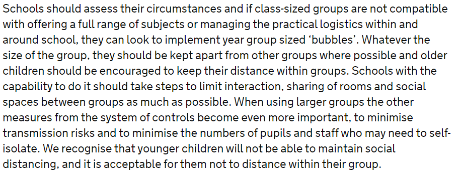 "Schools with the capacity to do so..."So, no schools then?