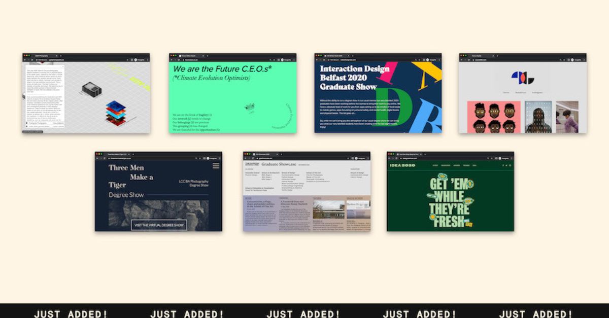 _creativelives's tweet photo. 🎓Check out the latest online degree shows! We’ve rounded up some brilliant additions from @GSofA, @RavensbourneUK, @LCCLondon, @uniofgothenburg, @UWEBristol, @BelfastSchArt and @capuidea. > https://t.co/XYQmi1xOYW https://t.co/1pTwIVEPZN