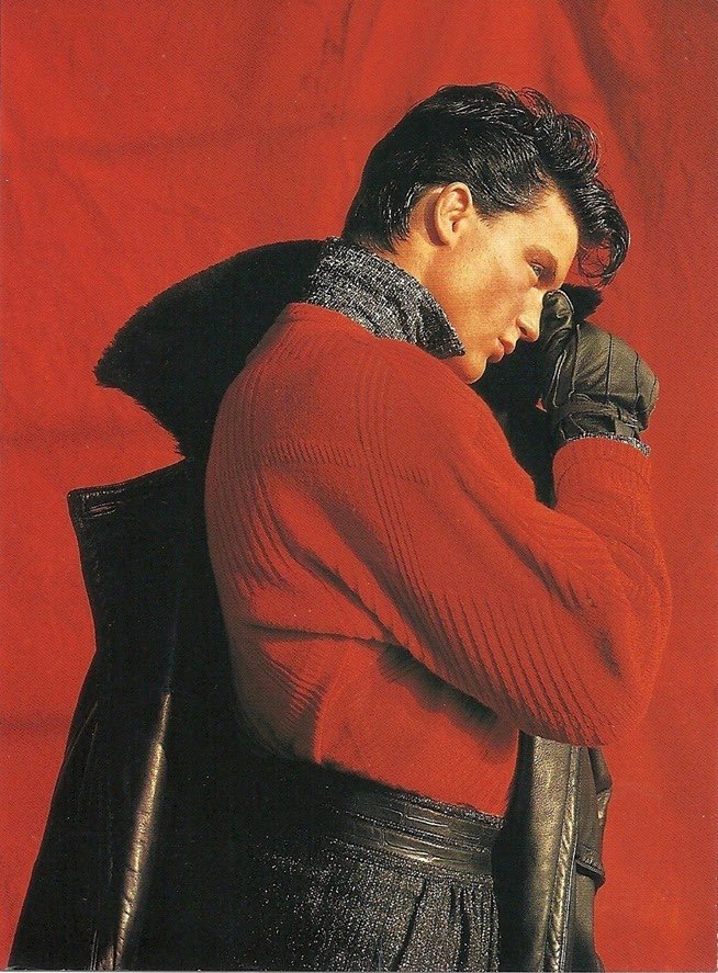 16/ John Hanrahan, photographié par Bruce Weber pour la collection automne/hiver 1984 de Gianni Versace. Josuke Higashikata, couverture du tome 42 de Jojo, en mai 1995.