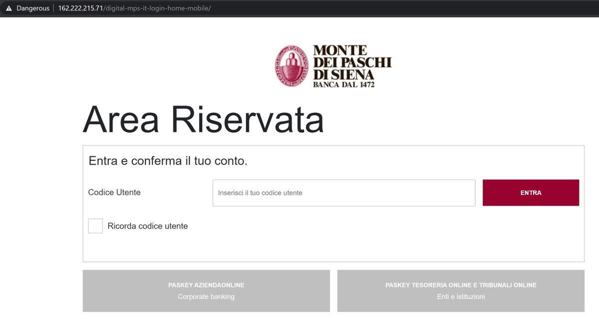 soccia555's tweet photo. @QuadraNet @CISAgov @USCERT_gov #phishing Just another trove of clone kit. #Italian #banks #IP:162.222.215.71  #USWHSS United States Web Hosting Security Services @stecar792 https://t.co/5eStqBrve7