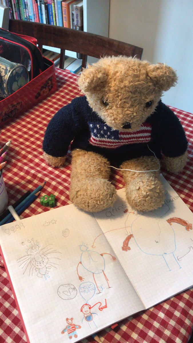 _MikeStark's tweet photo. @MissBethan1 Hi Miss Hughes, I’m Caleb Stark from @HatchellWood and I’m enjoying your lessons on space! My teddy, Anakin, likes to listen too!@OakNational #ONAreception https://t.co/2i6vgDWLQ1