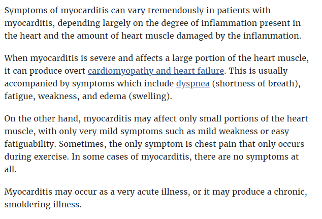 7/ Myocarditis also introduces a limit on exercise capacity. https://www.verywellhealth.com/myocarditis-exercise-recommendations-1746298