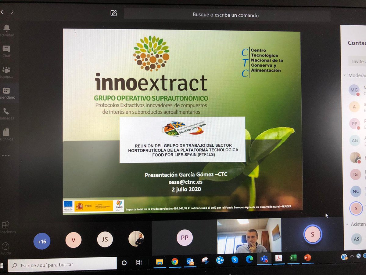😃☝️ Ya ha comenzado la reunión del Grupo de Trabajo del Sector Hortofrutícola de <a href="/Food4LifeSPAIN/">Food for Life-Spain</a>  y en este primer bloque hemos podido conocer👇
▪️ Jakion, <a href="/fresh_biz/">Fresh Business Food & Nutrition Innovation</a>, productos innovadores
▪️ GoInnoExtract un GO para obtener subproductos con tecnologías limpias <a href="/CTCAlimentacion/">CTC</a>