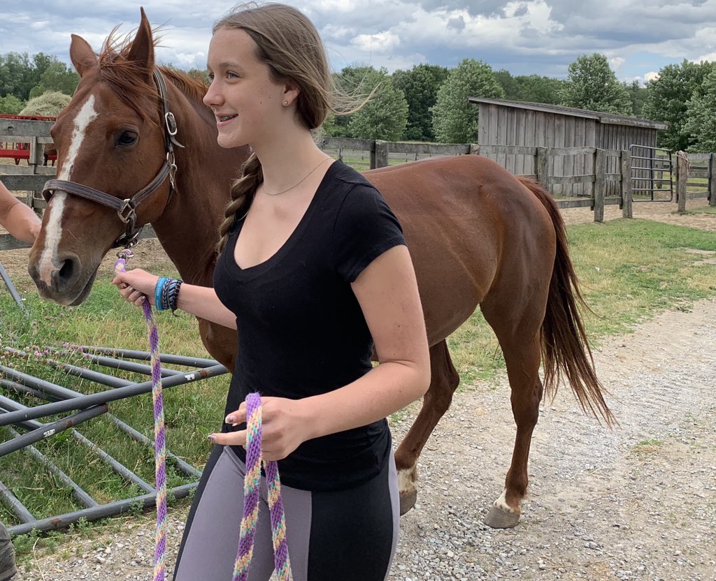 A different type of grad this year but riding lessons was well received #proudmom #LoveMyGirl