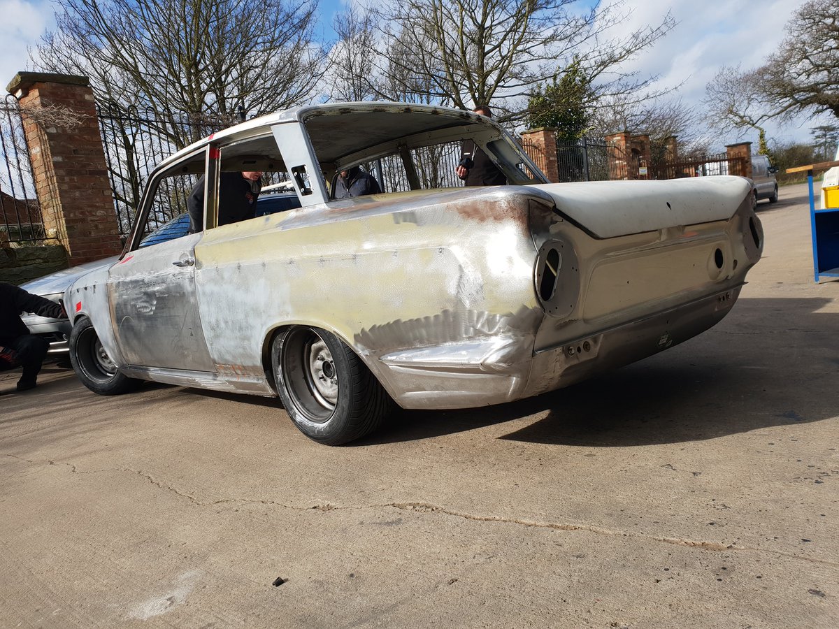retropowercars's tweet image. The Cortina build has continued to take shape despite the challenges associated with lockdown, and the upshot is that we're in the midst of preparing it for paint. Already coated in epoxy, the shell will soon receive a protective layer of Raptor. Watch this space. #Retropower