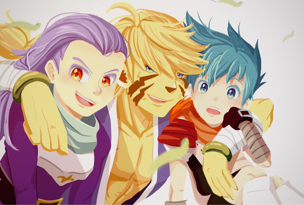 Refrone2's tweet photo. Finished the family photo and now I’m sad #ryu #rei #teepo #breathoffire3 #breathoffire #bof3 #bof #fanart https://t.co/QTioIpIUTc