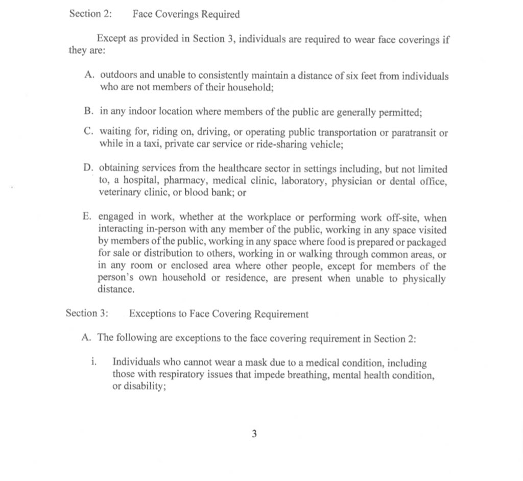 4/ to include individuals who are unable to wear masks because of a mental health condition. It’s also important to note that Levine’s order specifically provides that: “Individuals are not required to show documentation that an exception applies.”So, here’s how PA’s mask...