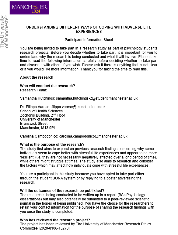 CopingStudy's tweet photo. Welcome to the page for the study 'Understanding Different Ways of Coping with Adverse Life Experiences'! Please have a look at the information about the study below. If you'd like to take part, follow this link: https://t.co/qRLNI8BdV8 https://t.co/9qrI7Xc6k1