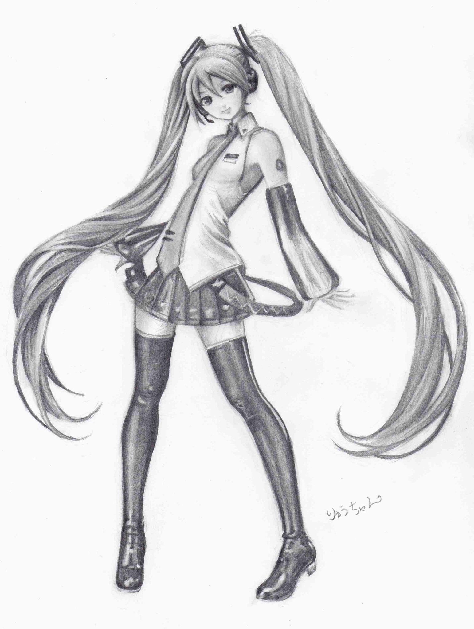 ちーちゃん☺︎シンプルなモノクロ鉛筆画 ちーちゃん☺︎シンプルなモノクロ鉛筆画様 リクエスト 2点