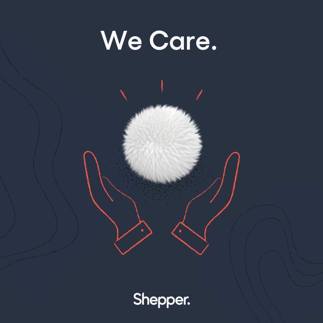 AskShepper's tweet photo. We care. This is one of our key #brandvalues here at #Shepper. We don’t just take care of things for customers and our Shepherds, we take care of each other. We know people have lots going on at their desks and in their lives, so we respect, support, and put people first, always. https://t.co/rqNP5EQXXf