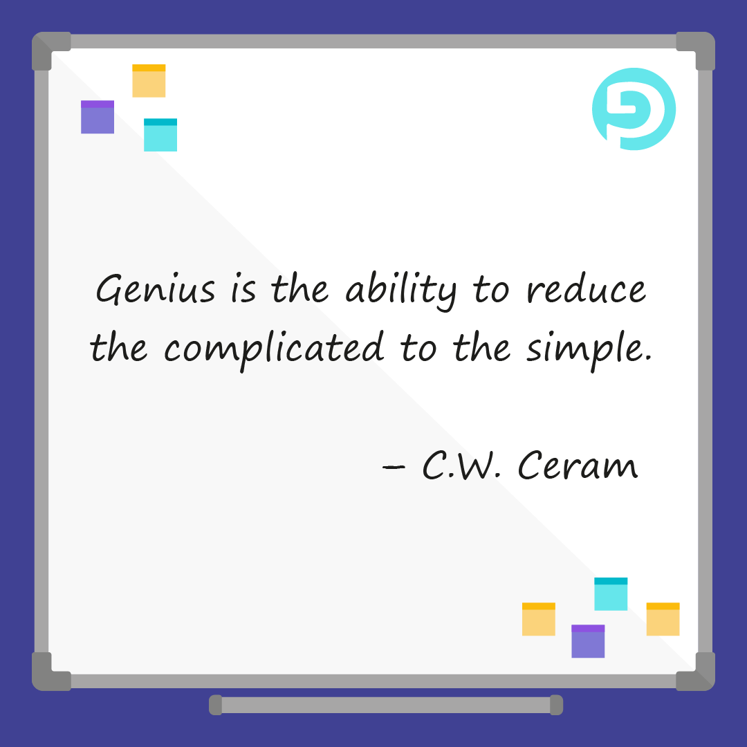 gradprentice's tweet photo. Genius is the ability to reduce the complicated to the simple. – C.W. Ceram

#ui #thetechindustry #womenintech #digitalmarketing
#grad #unemployed #uni
#londoner #peopleoflondon #humansoflondon #brits
#gradprentice #training #trainingagency #gp 
#quoteoftheday #qotd #Ceram https://t.co/RJr2tAXJGn
