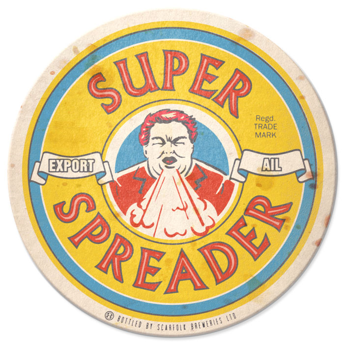 The pubs will reopen in a couple of days. Every day this week we are posting a 1970s beer mat from the Scarfolk council archives. Visit Scarfolk & collect them all!  https://scarfolk.blogspot.com  #5: "Super Spreader: Export Ail"  #PubsReopen  #PubsReopening  #4thofJuly