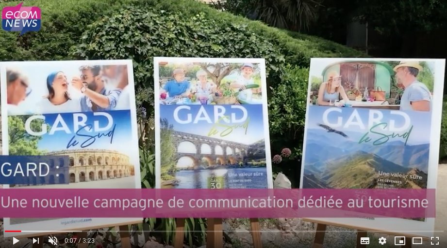 #Gard : Le Département <a href="/Gard/">Conseil départemental du Gard</a> a lancé une nouvelle campagne de communication pour attirer les #touristes. Eclairage dans notre reportage #vidéo ici  youtu.be/lvNRSSFj3Lg
 <a href="/DBouad/">Denis Bouad</a> <a href="/GardTourisme/">Gard Tourisme</a>