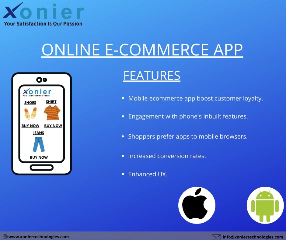 xonier_tech's tweet photo. ONLINE E-COMMERCE APP

FEATURES :-

* Mobile ecommerce app boost customer loyalty.

* Engagement with phone's inbuilt features.

* Shoppers prefer apps to mobile browsers.

* Increased conversion rates.

* Enhanced UX.

To know more? contact us
+1-347-508-7084 https://t.co/wA19Nzirdz
