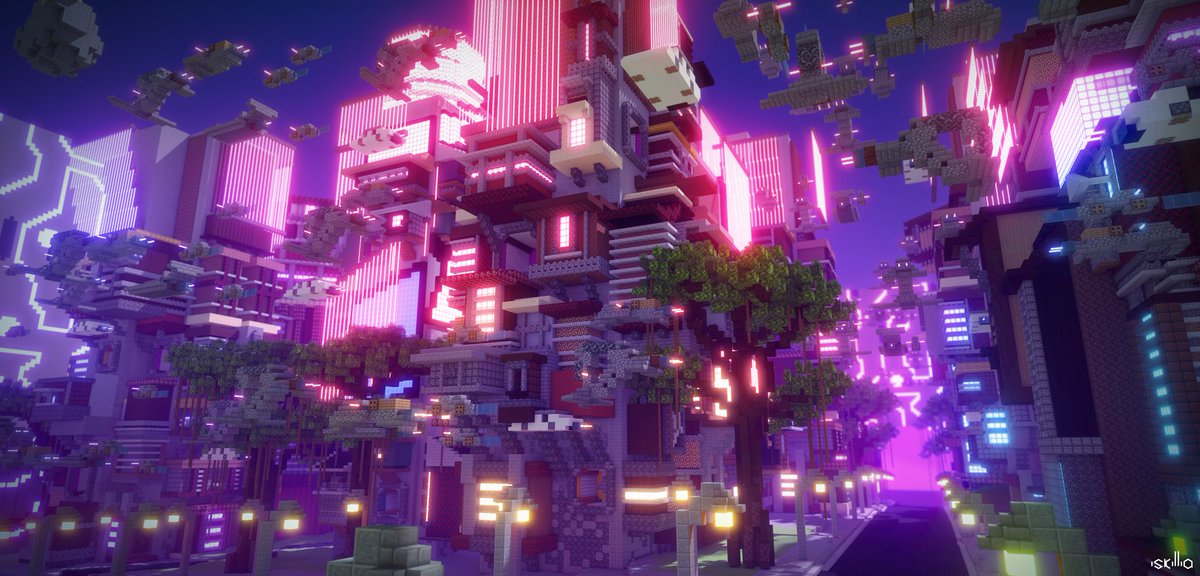 AkanonTeam's tweet photo. 🌃Futuristic Map/City ! 

🗺️The size of the map is 400x400

📸Thanks to @Iskillia for the render.

------------------------------

#minecraft #project #render #voxelart #akanon #team #我的世界 #build #team https://t.co/An8ewOpcxO