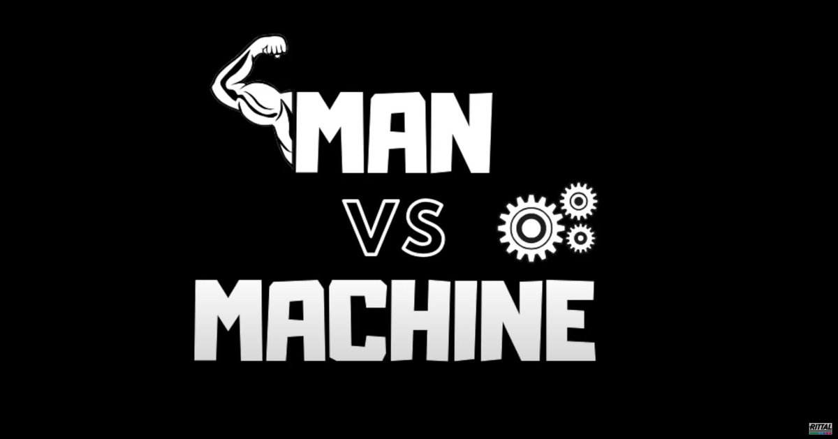 RittalBelgium's tweet photo. Man vs. machine, qui gagne selon vous ? ➡ https://t.co/AmINWYHA46 #Perforex #RAS #Automation https://t.co/XtLf6cCvBJ